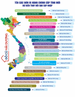 Bản đồ Việt Nam sau ngày 1 tháng 7 2025